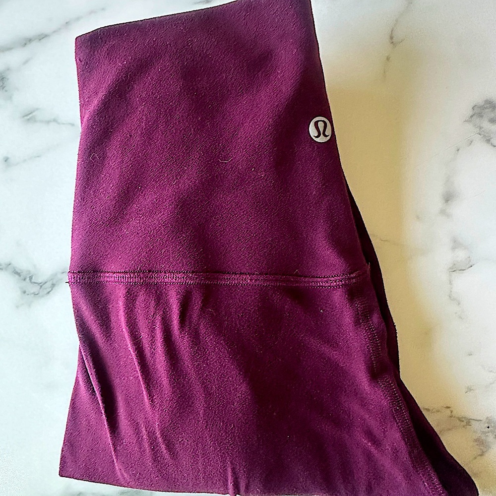 Lululemon size:2 style:aligns  pants leggings burgundy. Buttery soft fabric.